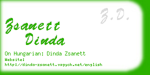 zsanett dinda business card